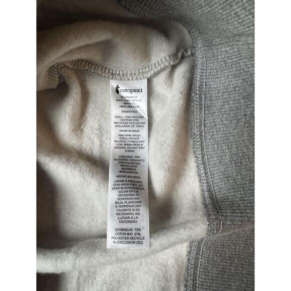 Cotopaxi Hoodie Womens Small Heather Grey Do Good Organic Pullover Fleece Logo - Picture 7 of 9